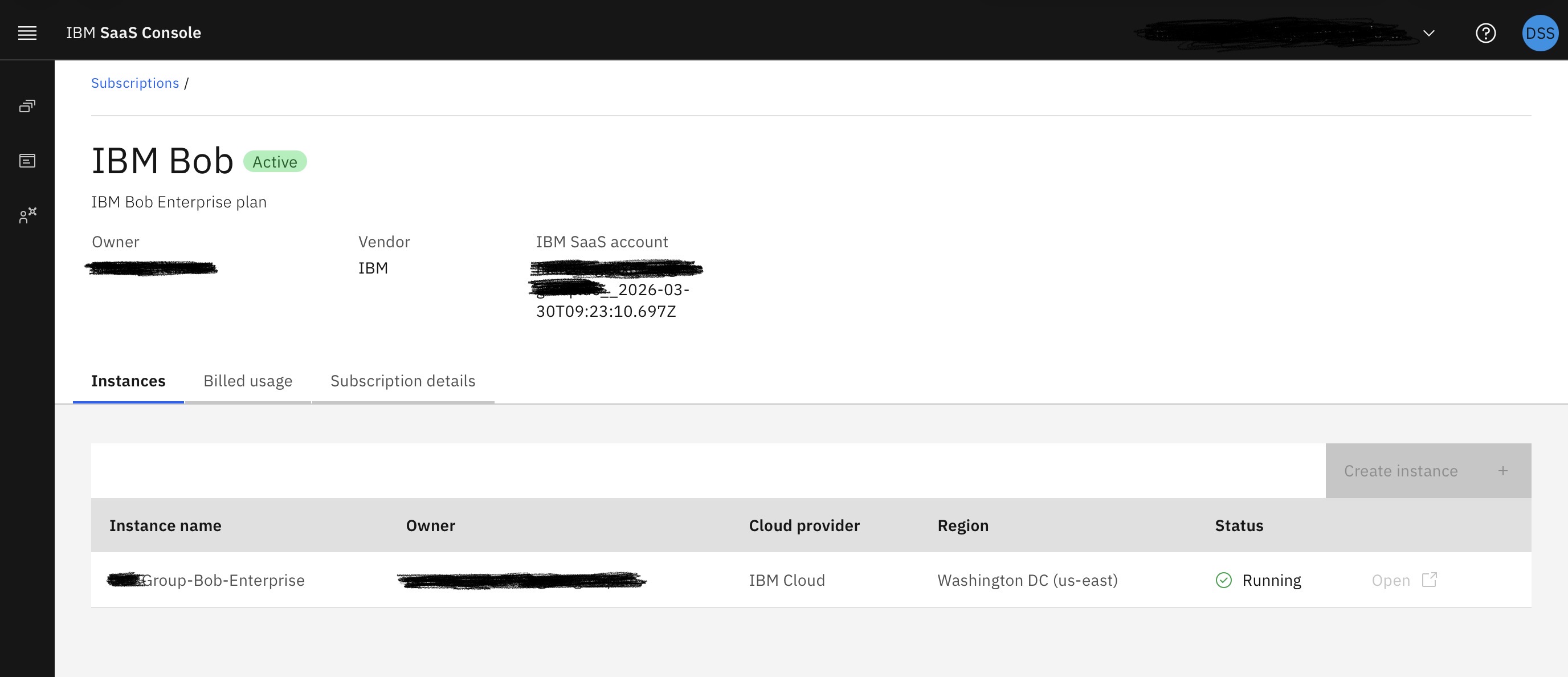 IBM SaaS Console